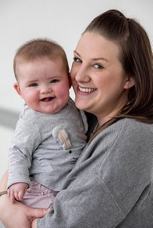 Victoria Ashcroft and baby Ella