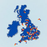 Map of the UK with antibiotics