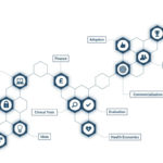 The Innovation Pathway including culture, ideas. intellectual property, markets, finance, clinical trials, health economics, evaluation, commercialisation, adoption, brokering and success