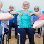 Group taking part in a chair-based exercise class