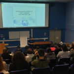 Staff in a lecture theatre at the Cardio Catheter Training day