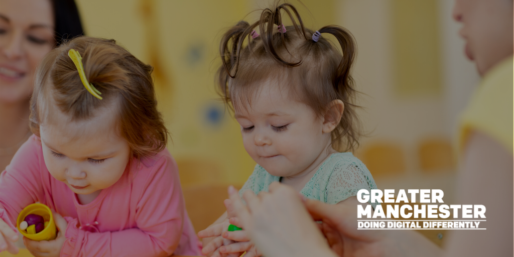 children playing and learning