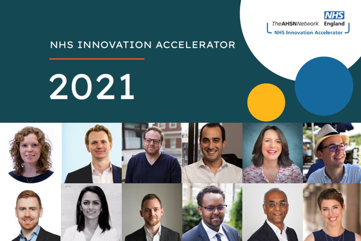 Pictures of the 12 innovators on the NHS Innovation Accelerator 2021