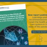 Front cover of AHSN Network Reset Campaign Report: Reflecting on the COVID-19 pandemic to inform the health and care system of the future