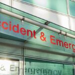 Entrance sign for Accident and Emergency Department