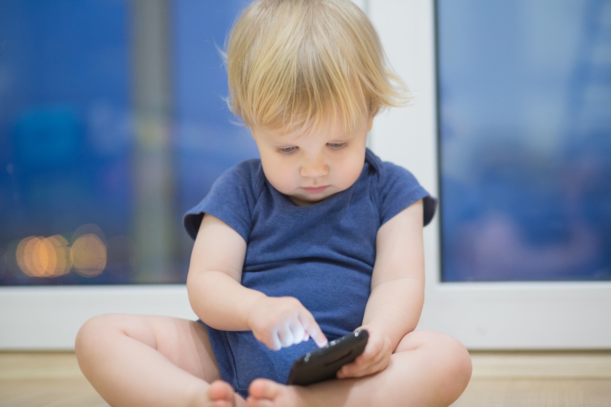 Baby with phone