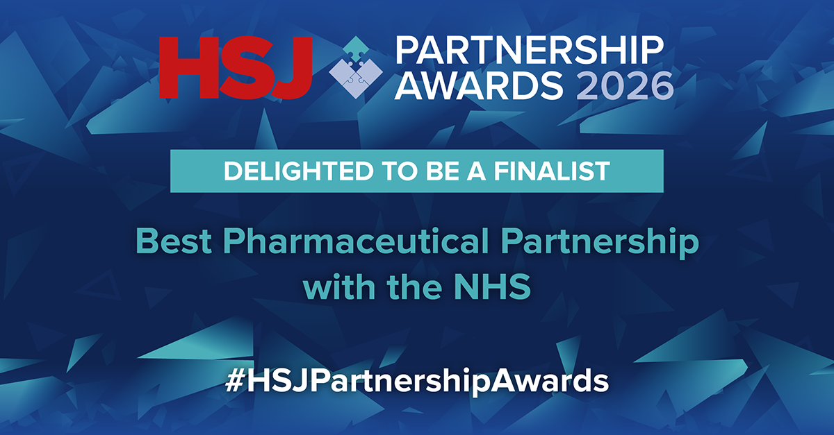 HSJ Partnership Awards 2026. Delighted to be a Finalist - Best Pharmaceutical Partnership with the NHS. #HSJPartnershipAwards